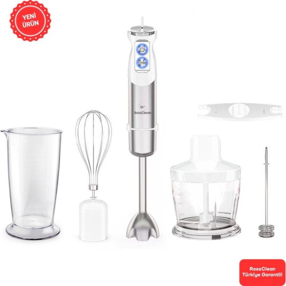 RossClean Multi Pro 6in1 1000W Blender Seti - Beyaz Blenderler Fiyatı