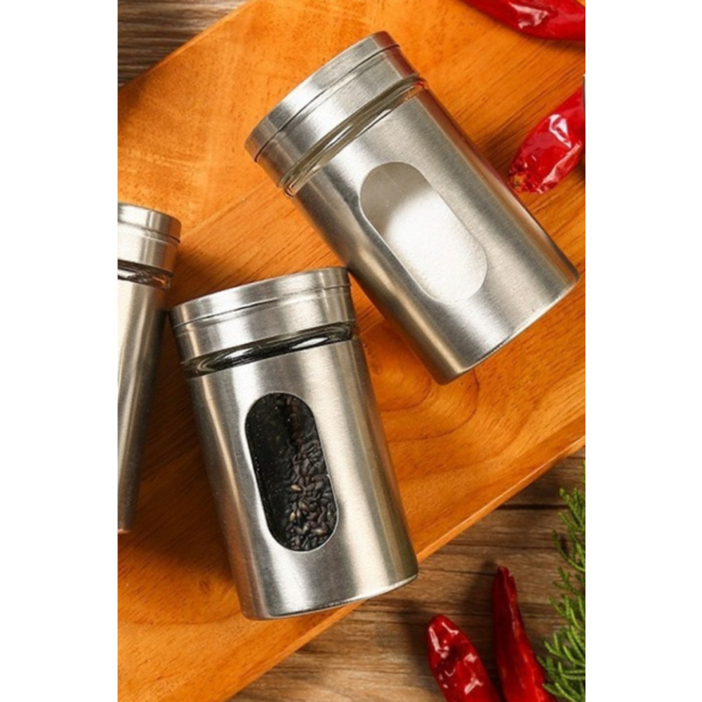 Rossel Premium 2li Metal Kaplamalı Cam Tuz-biber-baharat Kabı Bh-1333 Baharat Setleri & Baharatlıklar Fiyatı
