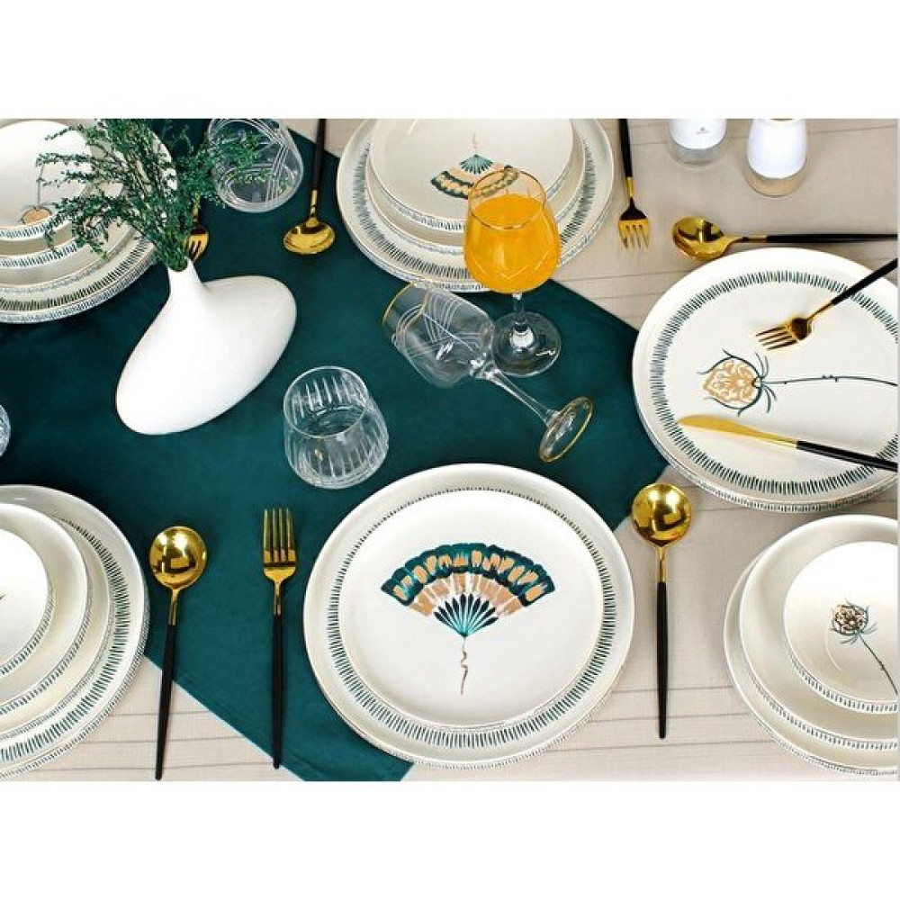 Rossel Premium Floristic Bone China 24 Parça Yemek Takımı EKSELANS-310 Yemek Takımı Fiyatı