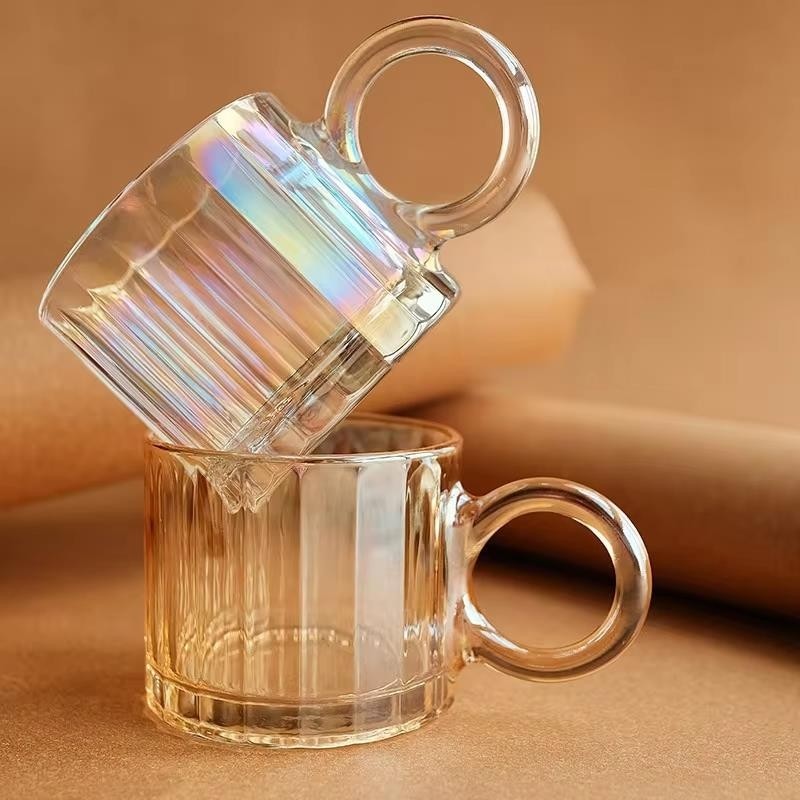 Rossel Premium Ikili Ringo Line Füme Boncuklu Bardak CLKN-2192 Füme - Şeffaf Fincan / Bardak / Kahve Takımı Fiyatı