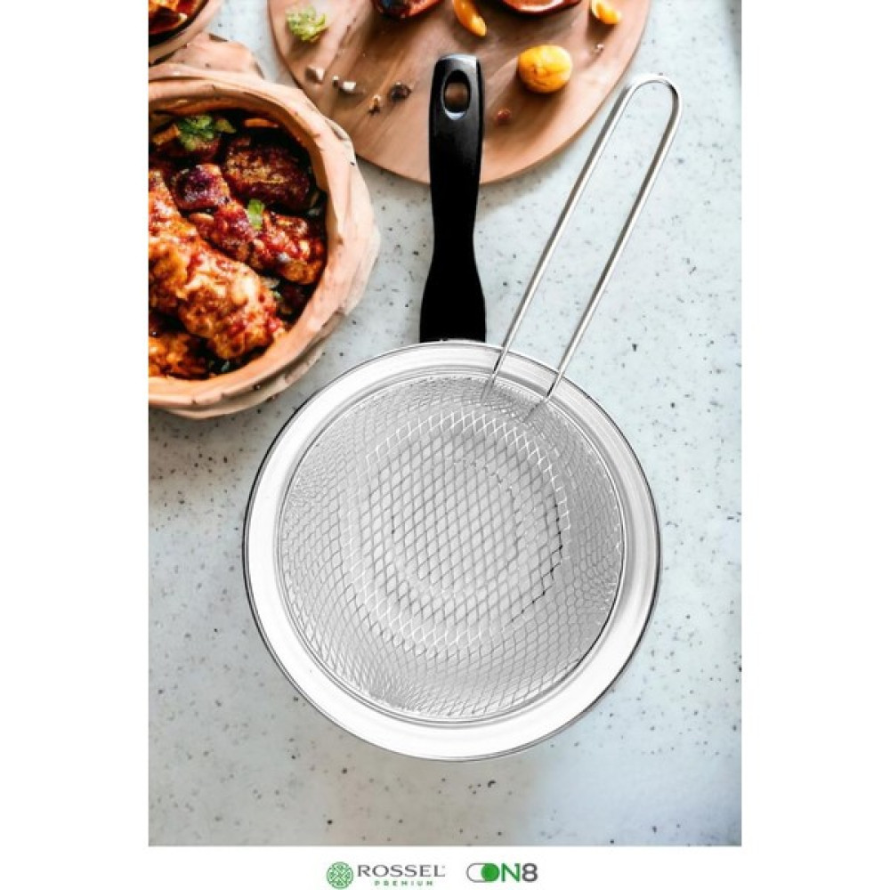 Rossel Premium Kızartma Tavası 18CM Beyaz (Siyah Kulp) Tavalar Fiyatı