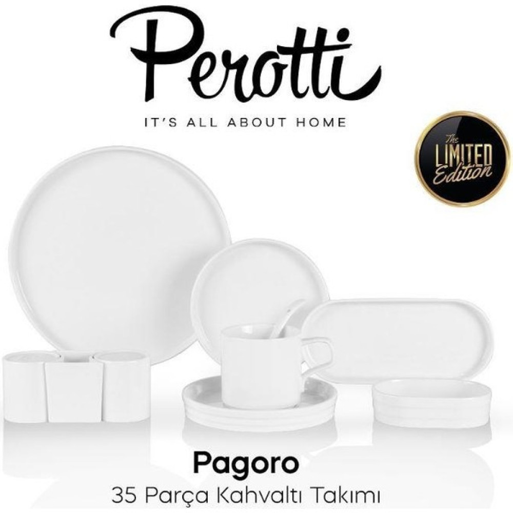 Rossel Premium Perotti Pagoro Porselen Kahvaltı Takımı 35 Parça 14339 Kahvaltı Takımı Fiyatı