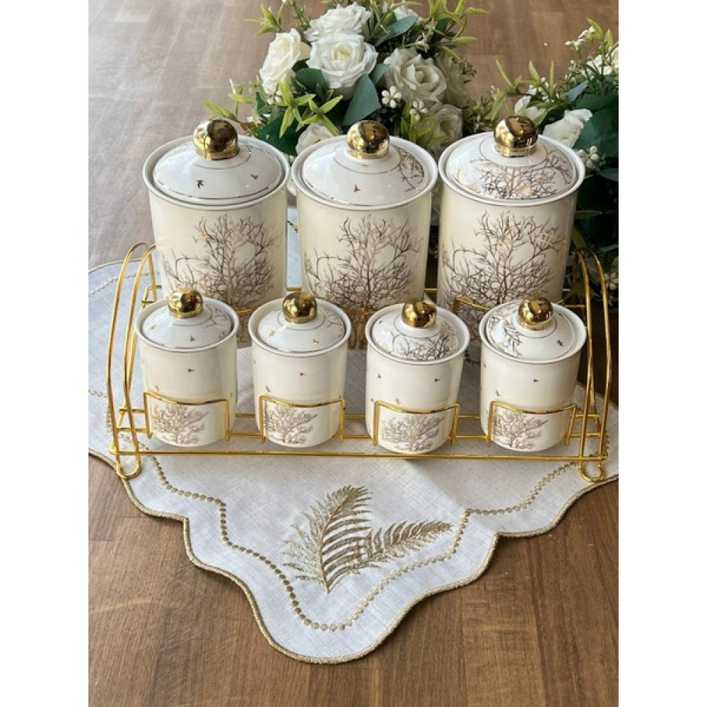 Rossev Arbol 7li Standlı Baharatlık - Renkli - 1 lt Baharat Setleri & Baharatlıklar Fiyatı