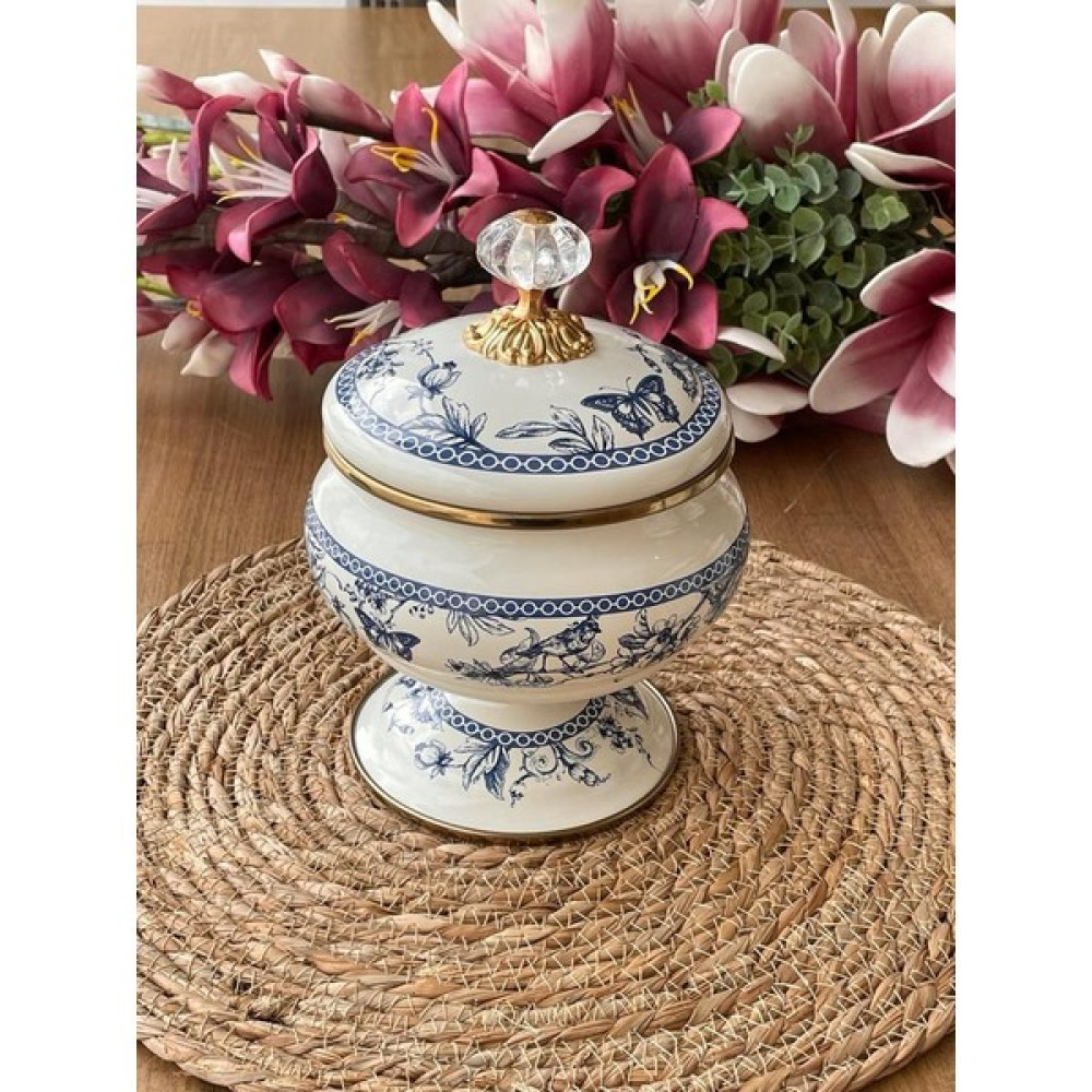 Rossev Blue Emaye Ayaklı Şekerlik - Renkli - 250 ml - 1 Adet Saklama Kapları Fiyatı