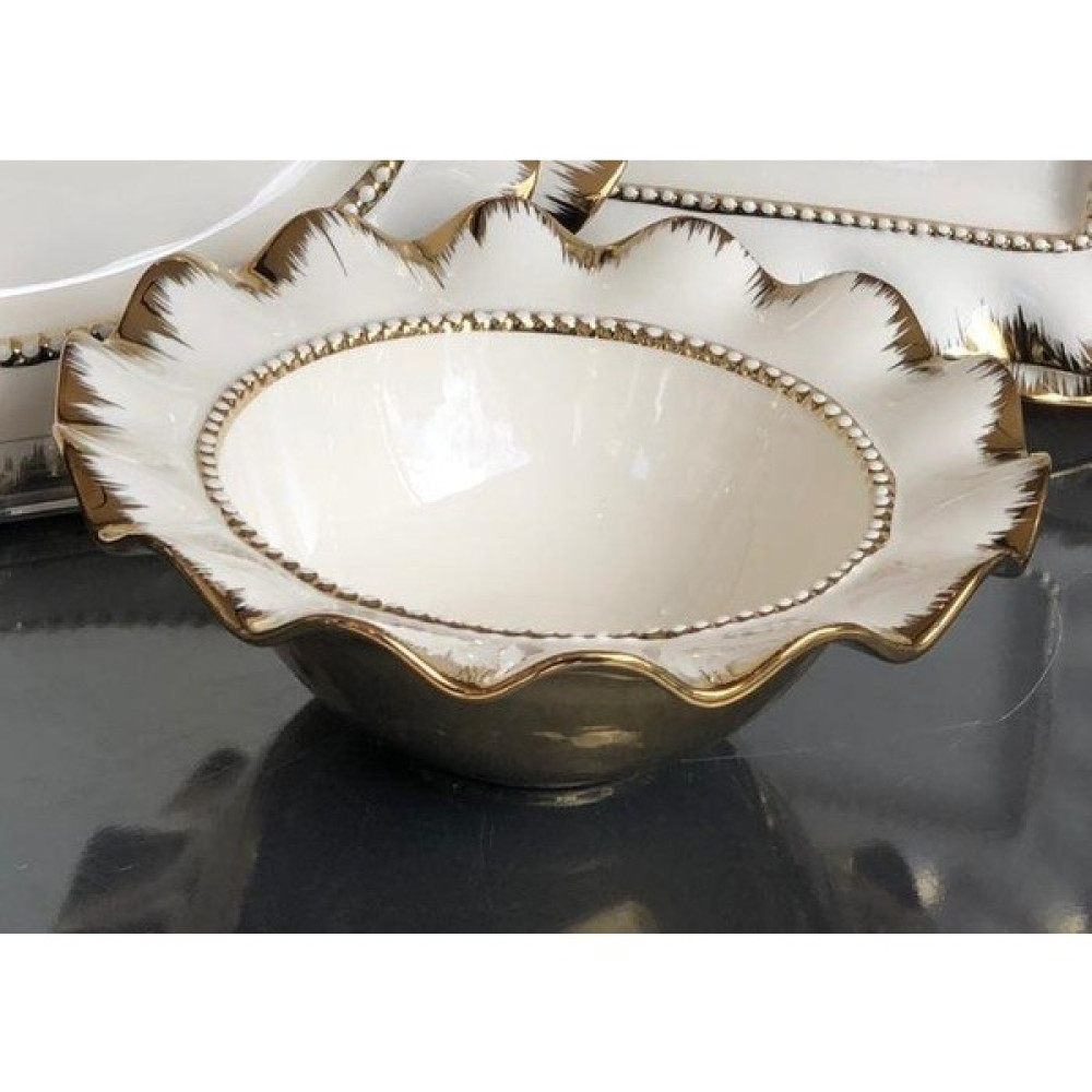 Rossev Salata Kasesi Yuvarlak Gold 28 Cm. Kase Fiyatı