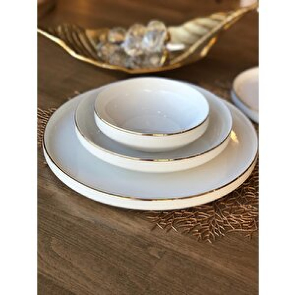 Rossev Yemek Takımı Modern Gold 24 Parça 6 Kişilik Yemek Takımı Fiyatı