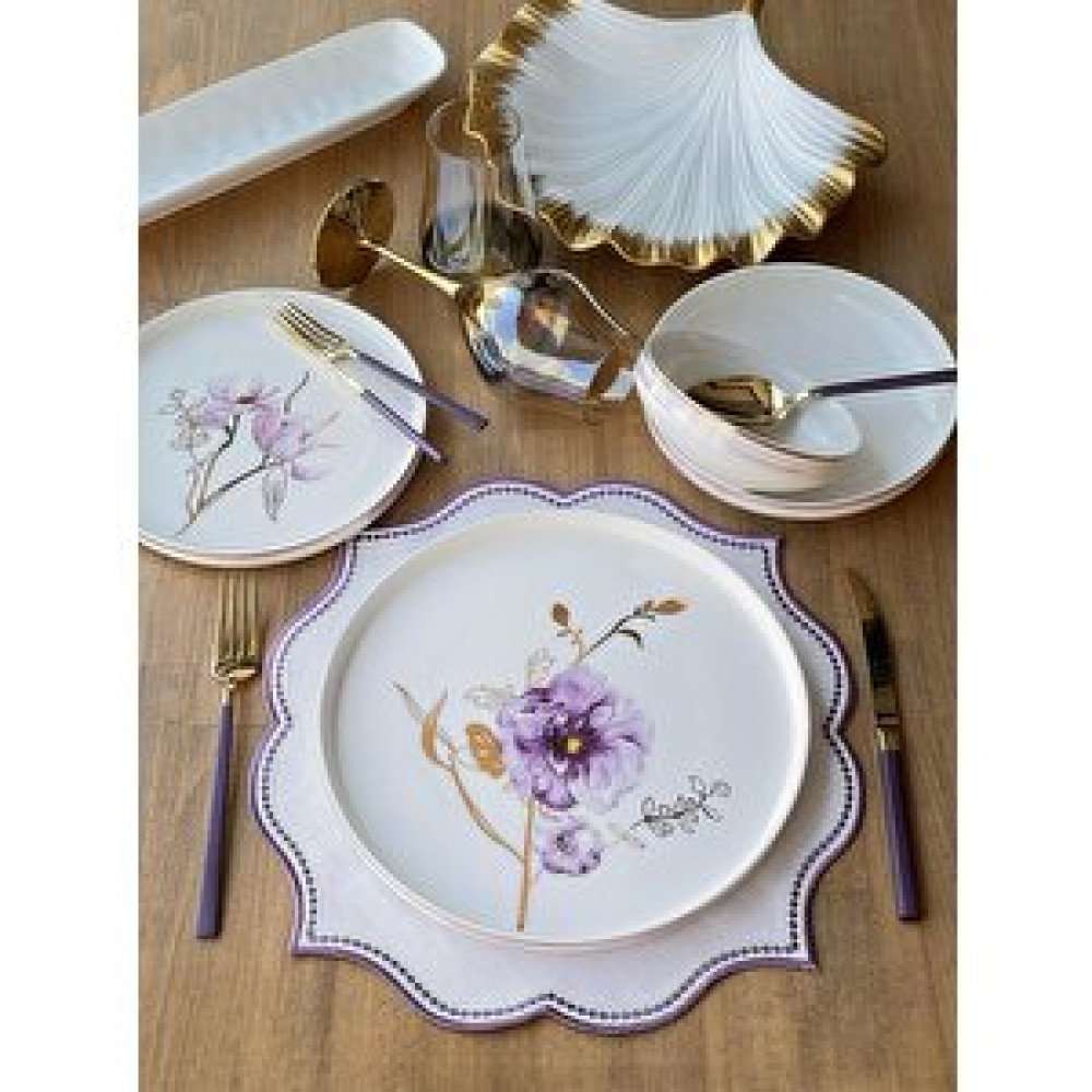 Rossev Yemek Takımı Modern Violet 24 Parça 6 Kişilik Yemek Takımı Fiyatı