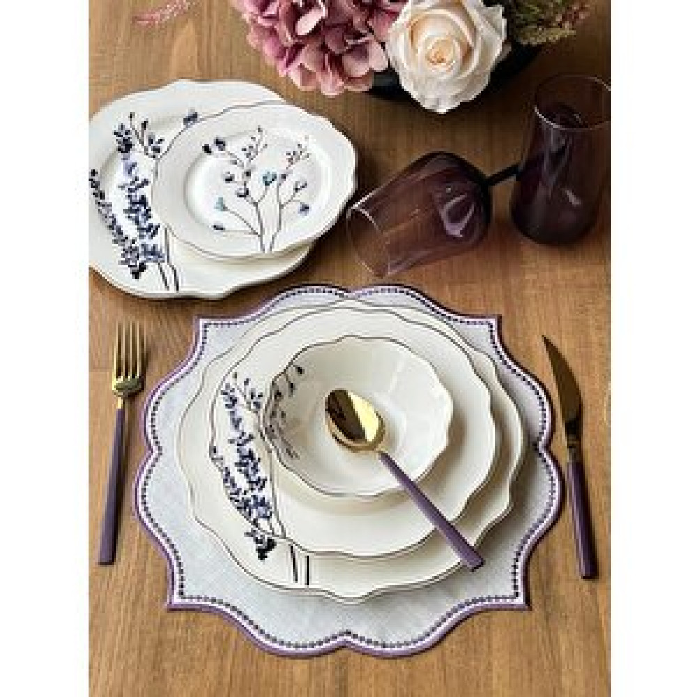 Rossev Yemek Takımı Spring Branch 24 Parça 6 Kişilik Yemek Takımı Fiyatı