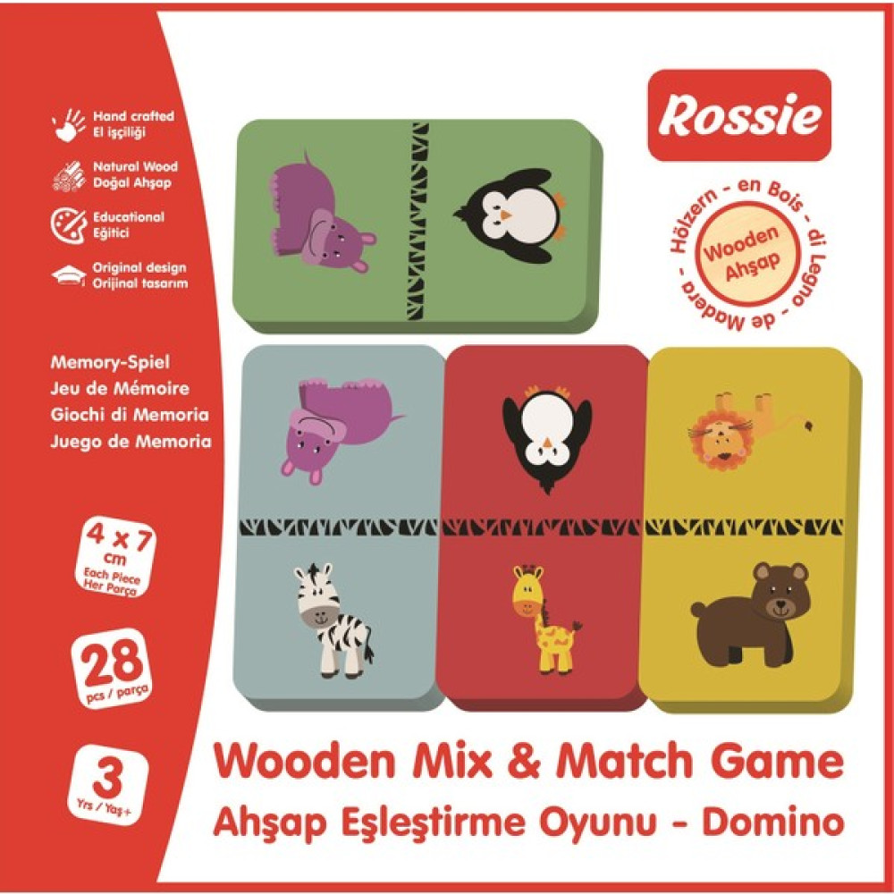 Rossie Ahşap Eşleştirme Oyunu - Domino Game Oto Boyaları Fiyatı