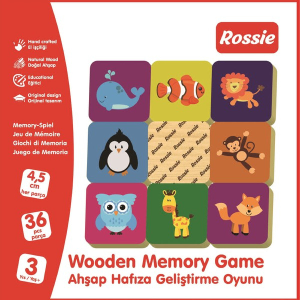 Rossie Ahşap Hafıza Geliştirme Oyunu - Memory Game Eğitici Oyuncak Fiyatı