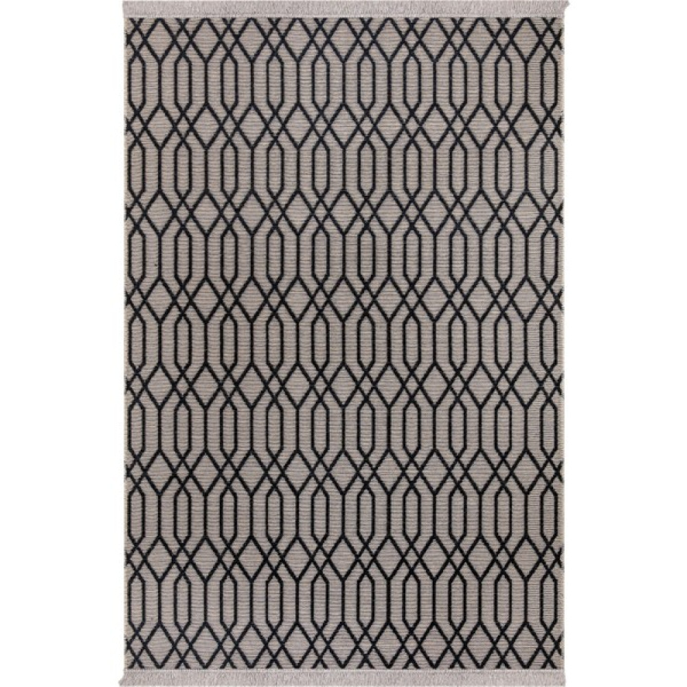 Rosso Siyah Dokuma Halı Sisal Halı Jüt Halı 23037A - 60 x 100 cm Salon Halısı Fiyatı