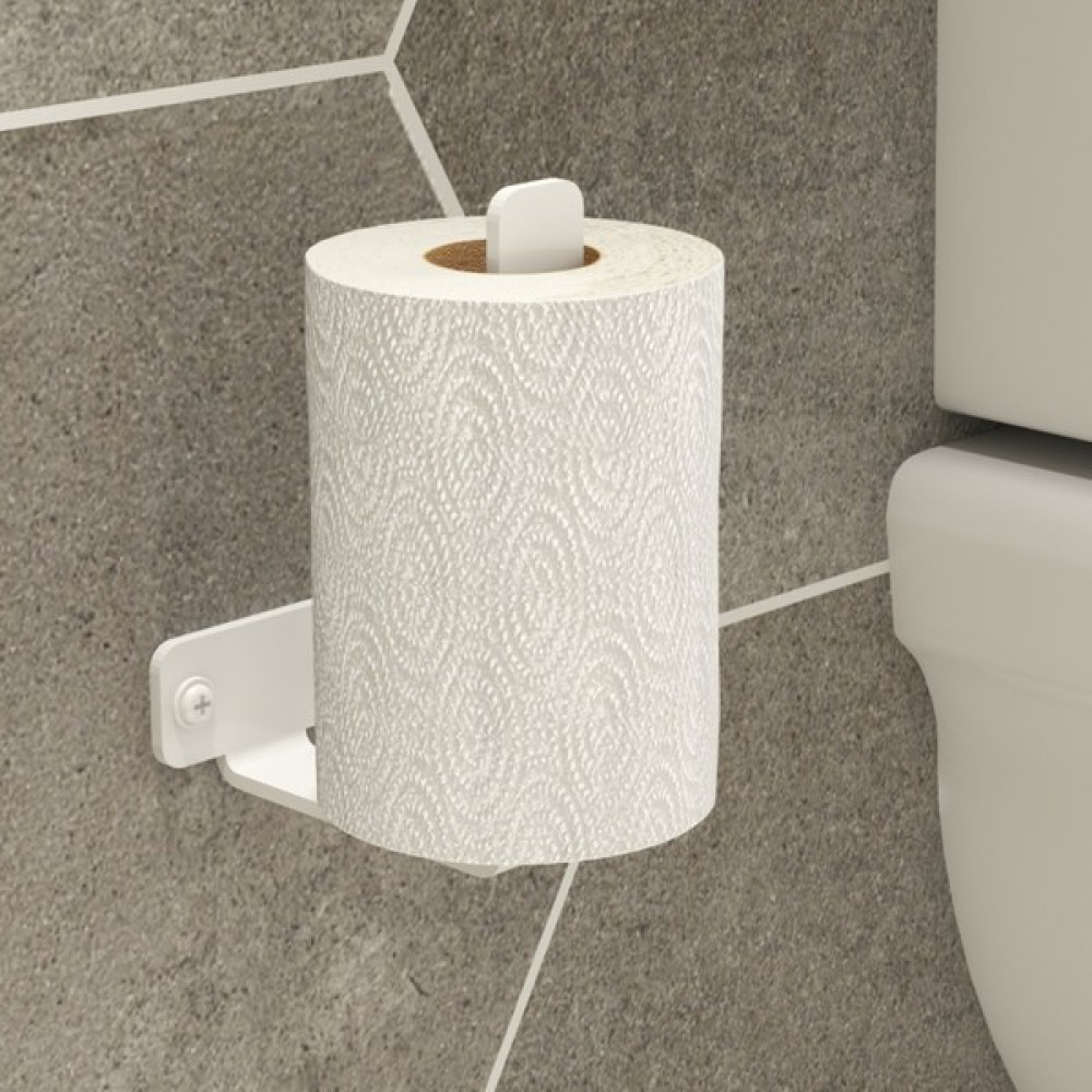 Rosyvien Metal Tuvalet Kağıtlığı, Tuvalet Kağıdı Askısı Dekoratif Modern Wc Vidalı Banyo Kağıtlık Dikey - Beyaz Tuvalet Kağıtlığı Fiyatı