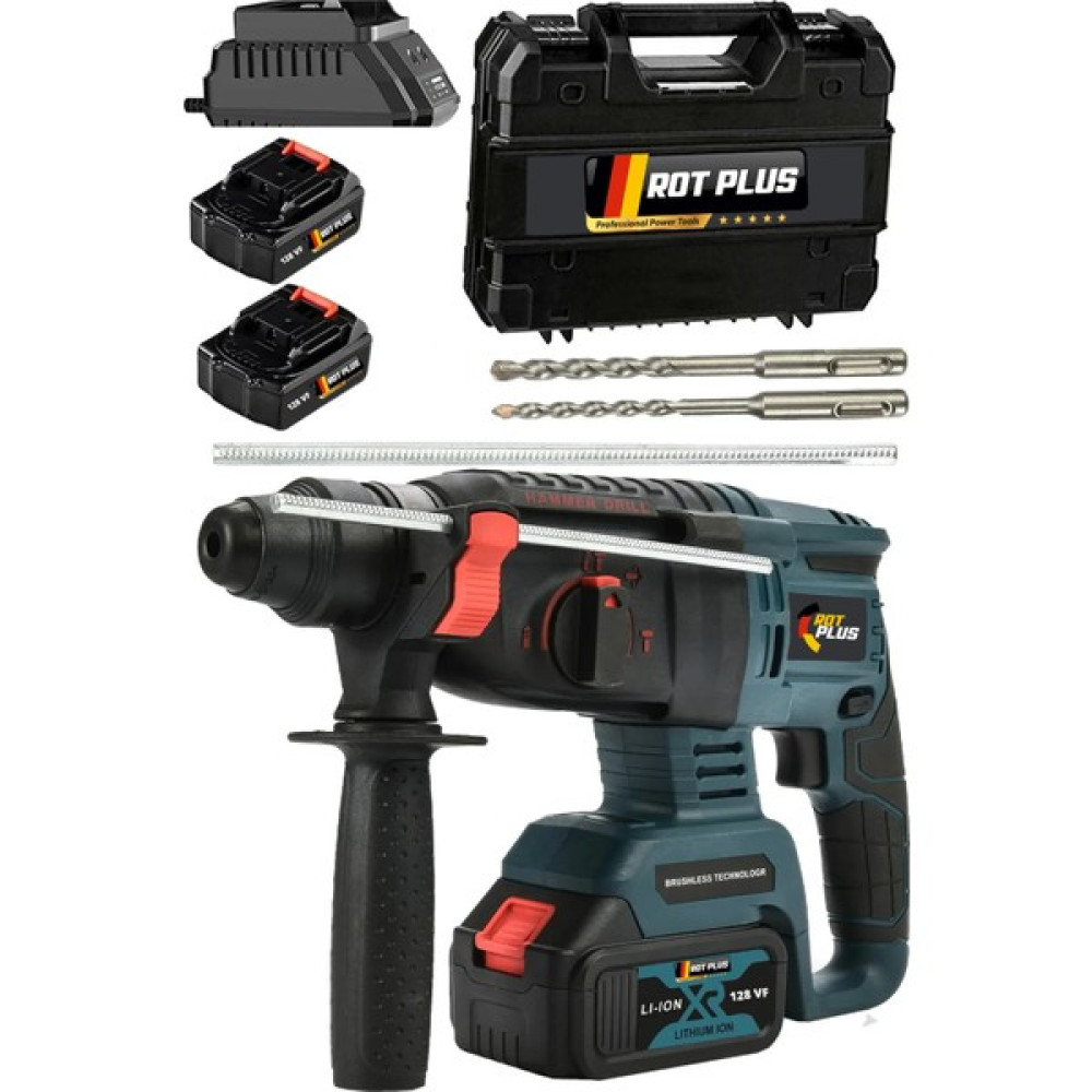 Rot Plus Power Alman 128 Vf 12 Ah Bakir Sargılı Kömürsüz Motor Darbeli Çift Akülü Şarjlı Kırıcı Delici Hilti Kırıcı Deliciler & Kırıcılar Fiyatı