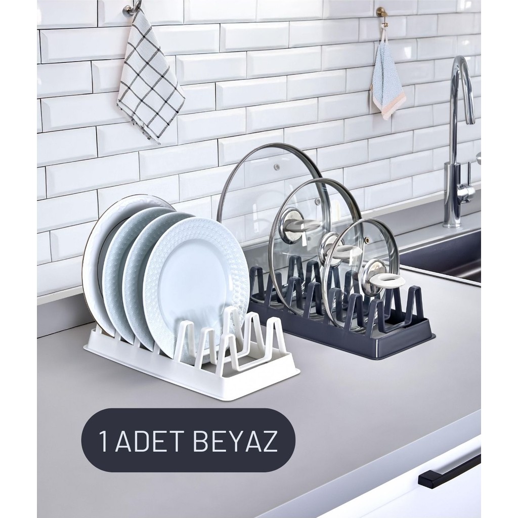 Rotanev Tencere Kapağı Organizeri - 6 Bölmeli Tencere Kapak Dolap Içi Düzenleyici Kapak Düzenleyicisi Beyaz Tencere / Tava Setleri Fiyatı