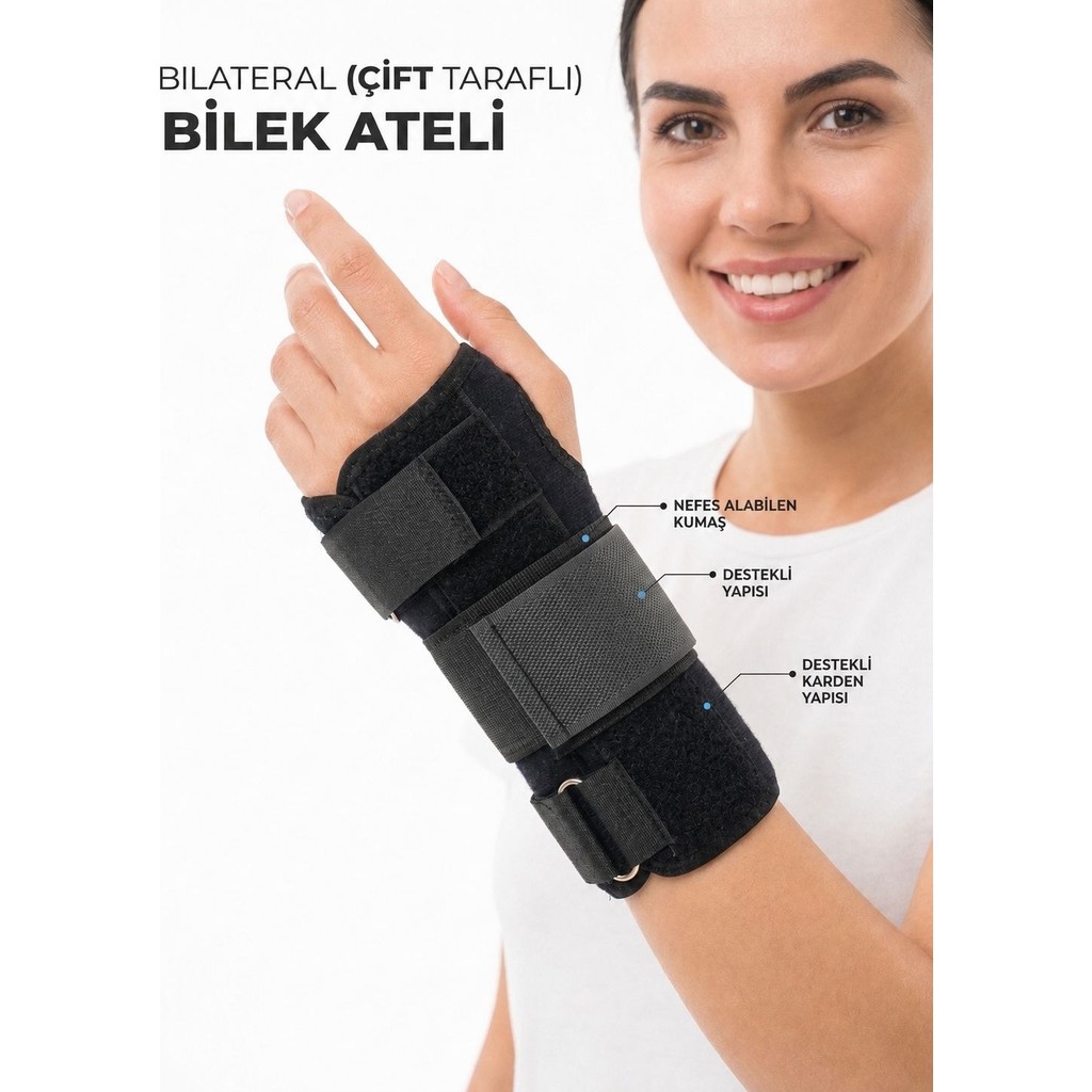 Rotantix El Bilek Ateli Neopren Kumaş Destekli Statik El Bilek Ateli Sağ ve Sol El Için Uyumludur - Siyah Diğer Fiyatı