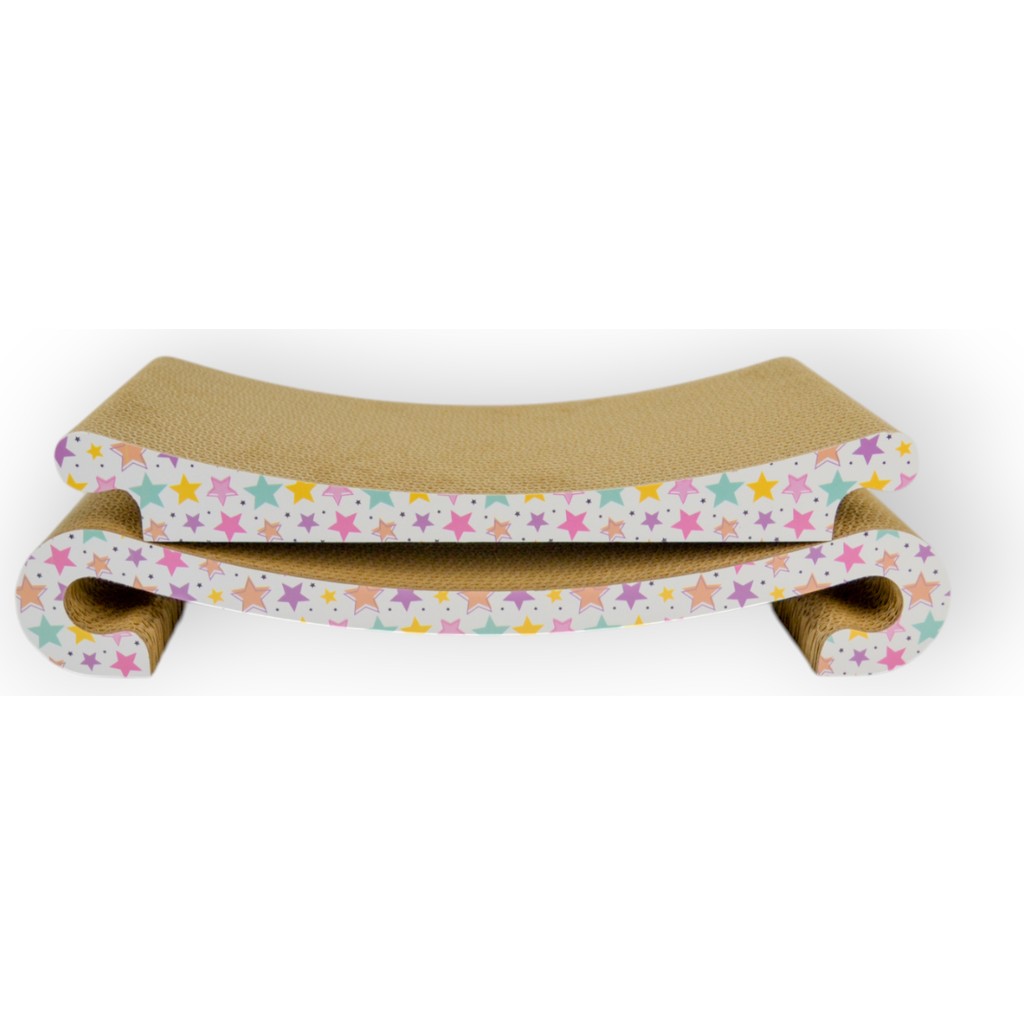 Rotipet Karton Kedi Tırmalama Fira 58X23X10CM Yıldız Desenli Diğer Fiyatı