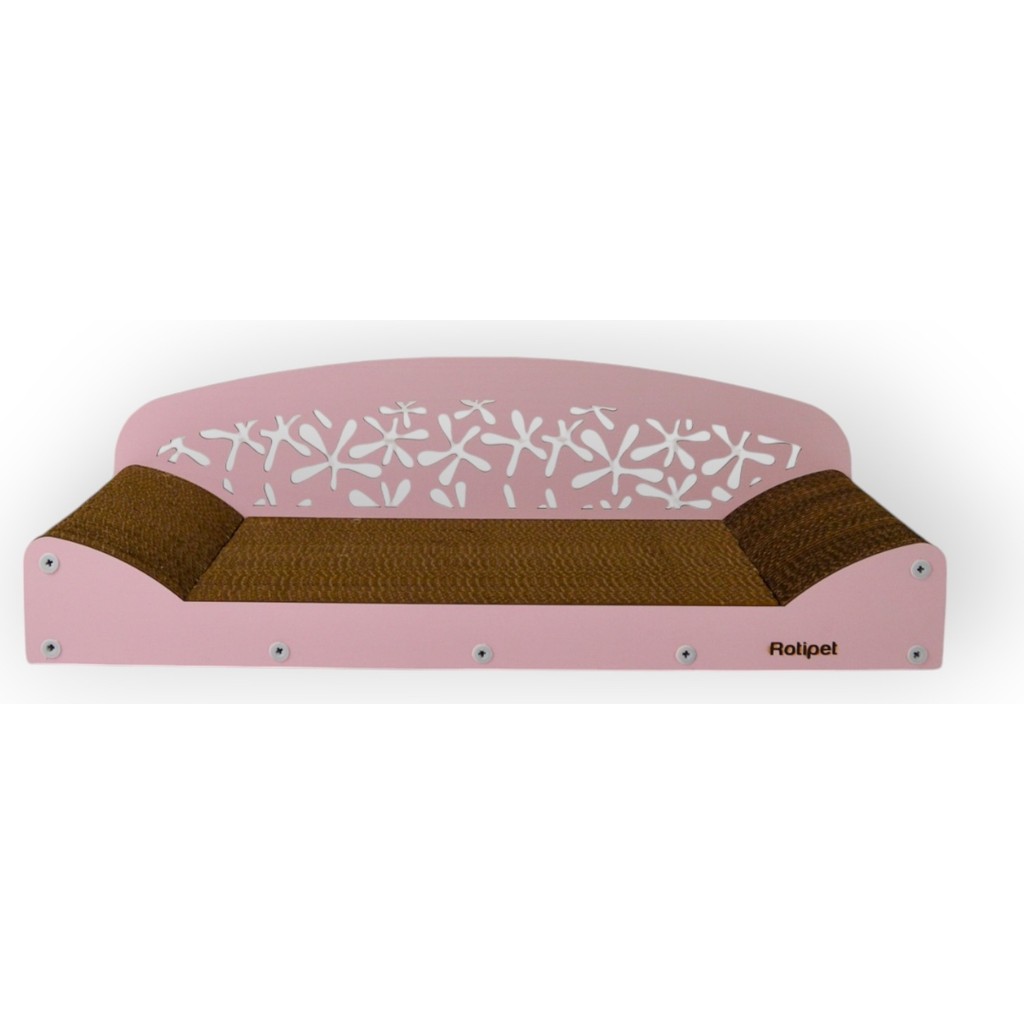 Rotipet Karton Kedi Tırmalama Geniş Koltuk Şeker Pembe 68X20X25 cm - Açık Pembe Evcil Hayvan Ürünleri Fiyatı