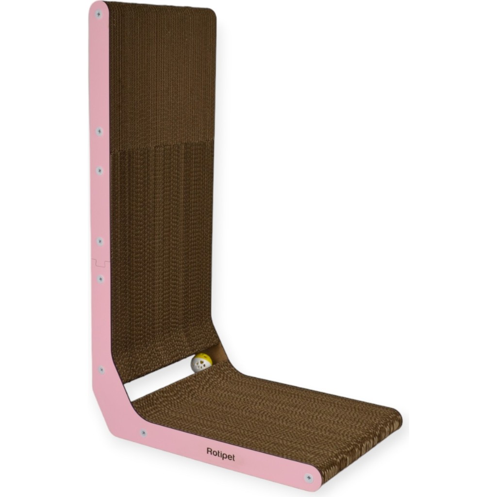 Rotipet Karton Kedi Tırmalama L Şeklinde Toplu Catnipli Şeker Pembe 28X42X68 cm Evcil Hayvan Ürünleri Fiyatı