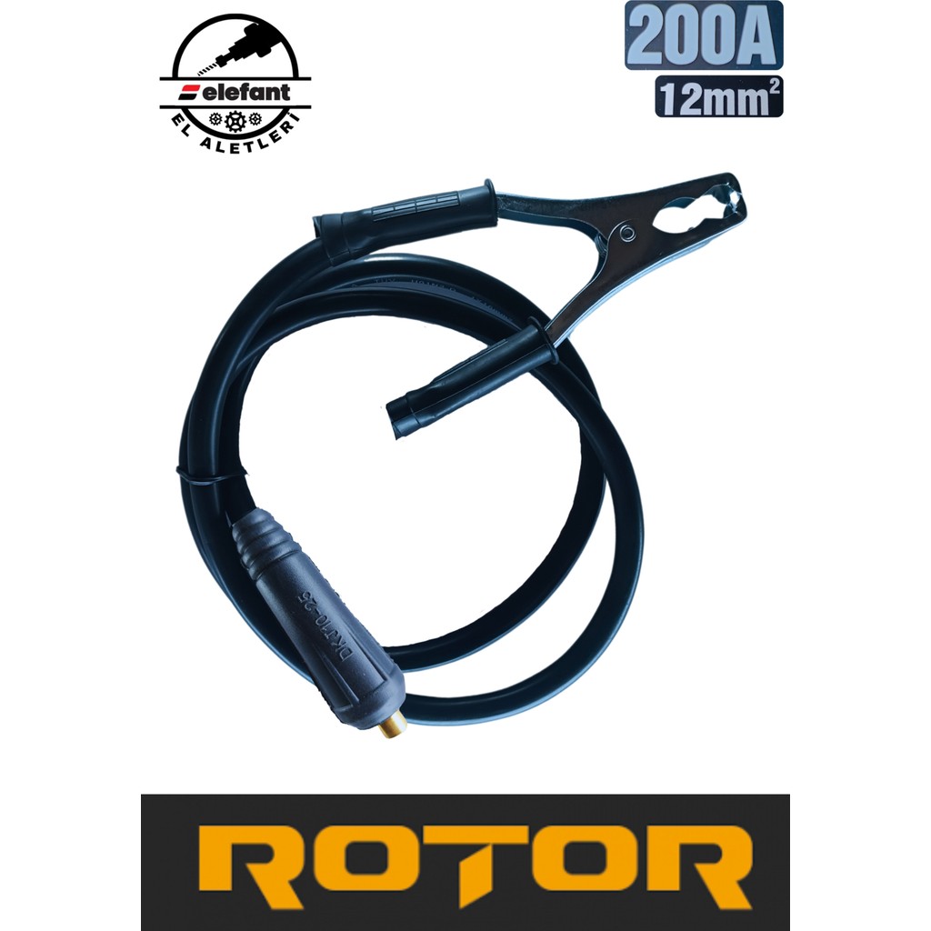 Rotor 12MM2, 200A Kaynak Kelepçesi, Topraklama Kelepçeli Kablo Kaynak Makineleri Fiyatı