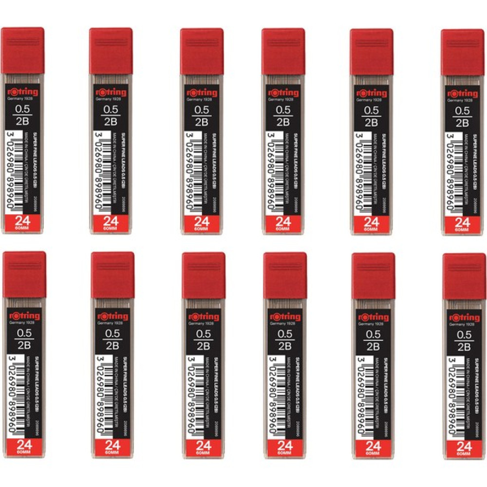Rotring 0.5 Kalem Ucu 2B Süper Polimer 12'li Kurşun Kalem Ucu (Min) Fiyatı