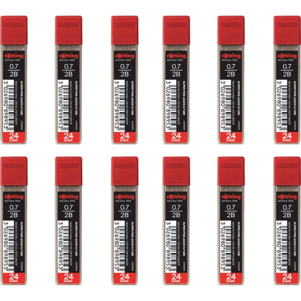 Rotring 0.7 Kalem Ucu 2B Süper Polimer 12'li Kurşun Kalem Ucu (Min) Fiyatı