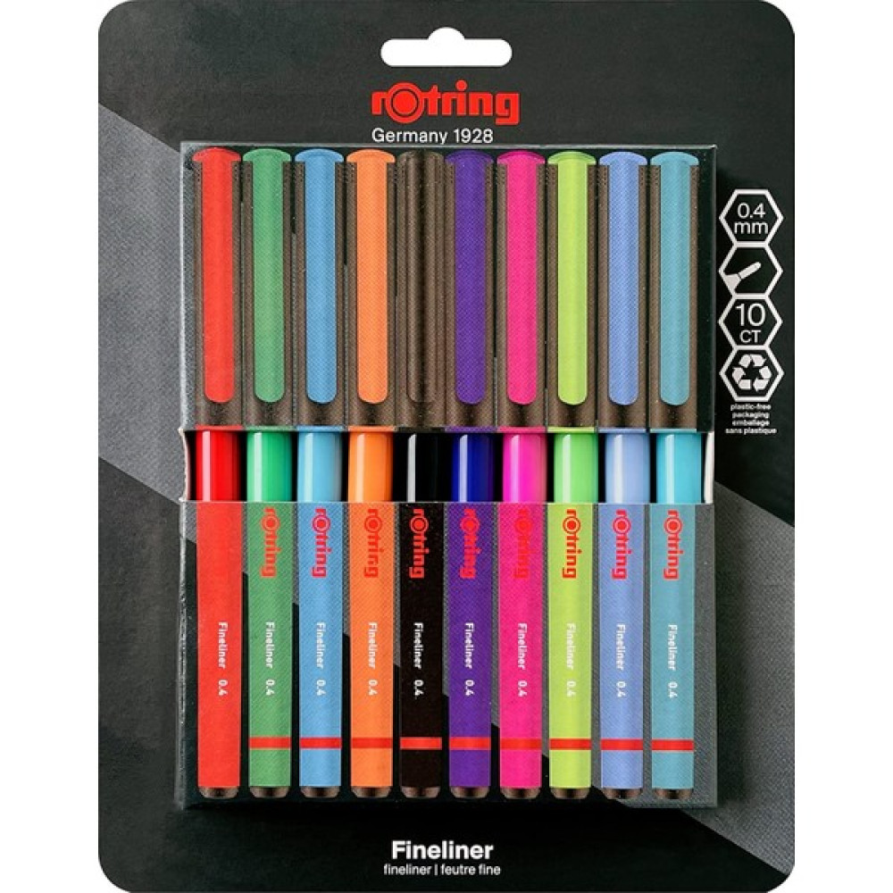 Rotring Fineliner Ince Keçe Uçlu M 0 4 Mm 10'lu Paket Karışık Renkler Tükenmez Kalem Fiyatı