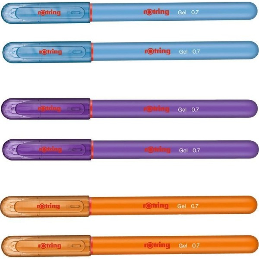 Rotring Jel Mürekkepli Tükenmez Kalem Turuncu Mor Açık Mavi 6'lı Tükenmez Kalem Fiyatı