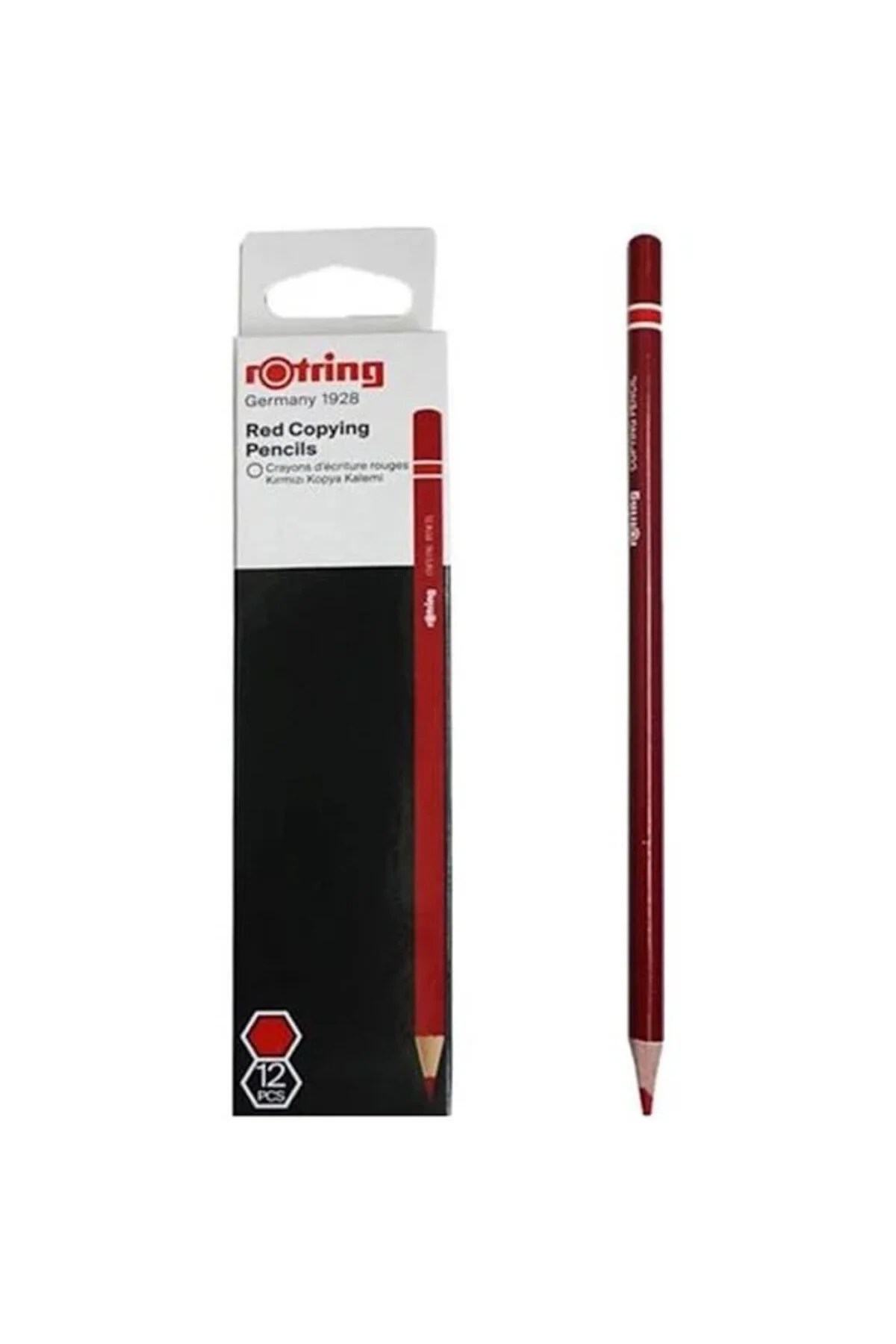 Rotring Kırmızı Kopya Kalemi 12li Kutu" Kurşun (Ahşap) Kalem Fiyatı