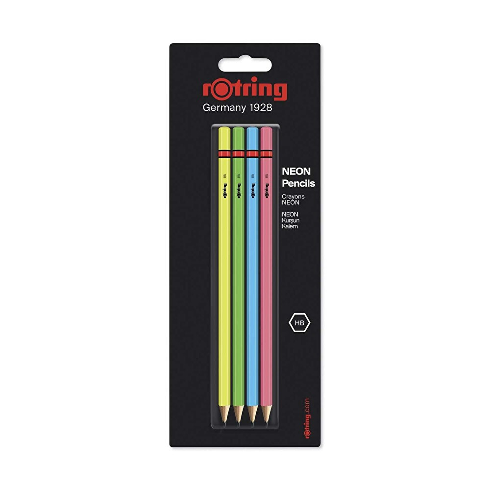 Rotring Kurşun Kalem 4'Lü Fosforlu  Neon Renkli Kalem Kurşun (Ahşap) Kalem Fiyatı