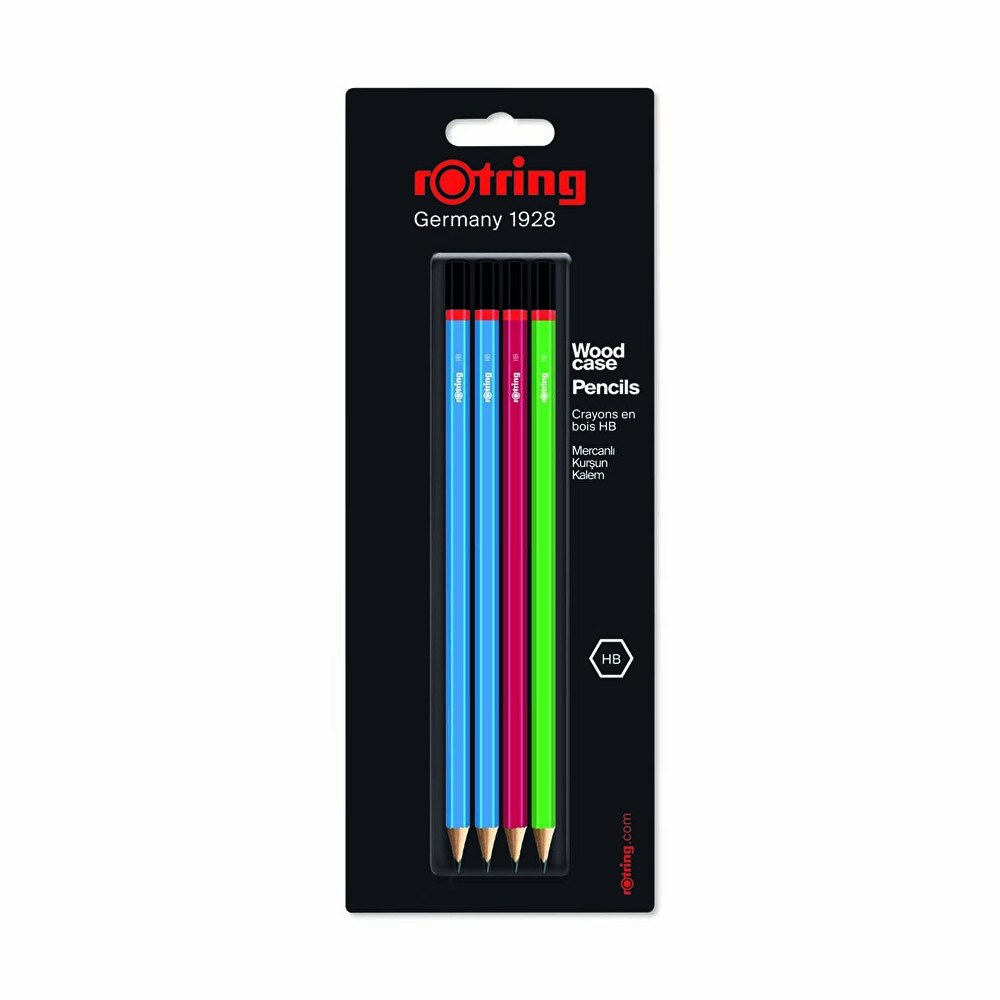 Rotring Kurşun Kalem 4'Lü Mercan Renkli Kalem Kurşun (Ahşap) Kalem Fiyatı