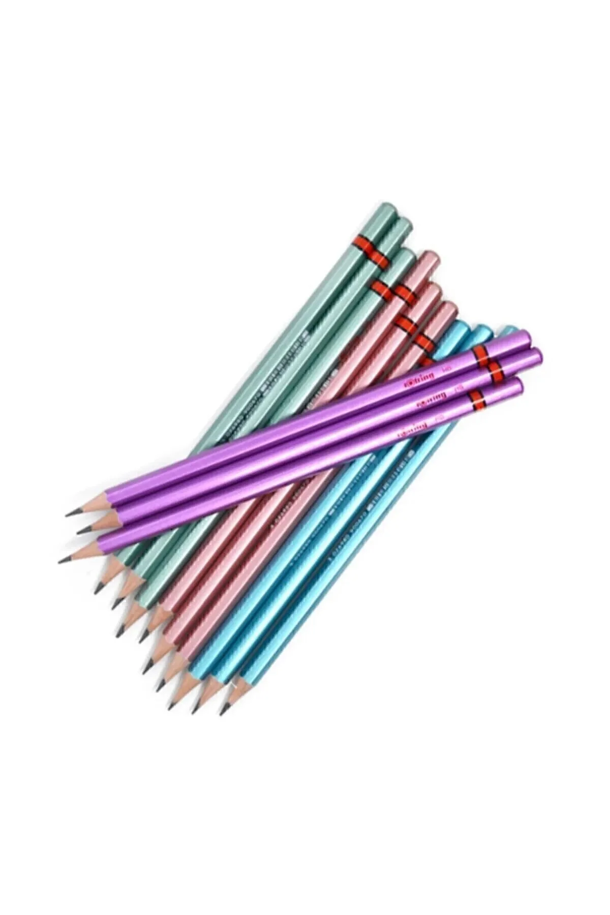 Rotring Metalik Renklerde 12 Adet Kurşun Kalem" Kurşun (Ahşap) Kalem Fiyatı