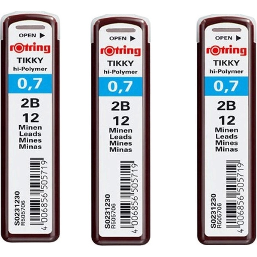 Rotrıng Min 07 2b Hi-Polymer 3 Adet - Siyah - Kalem Ucu - Uç Kalınlığı Kurşun Kalem Ucu (Min) Fiyatı