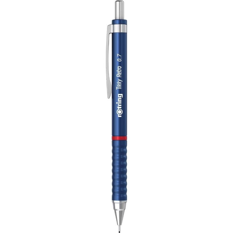 Rotring | Tikky Retro Versatil Kalem, 0.7 mm Uç, Metalik Mavi, Ergonomik Tutuş Mekanik Kurşun (Versatil) Kalem Fiyatı