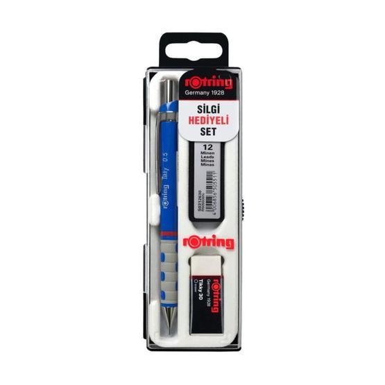 Rotring Versatil+Min Silgi 0.5 mm Mavi Okul Seti Kurşun (Ahşap) Kalem Fiyatı