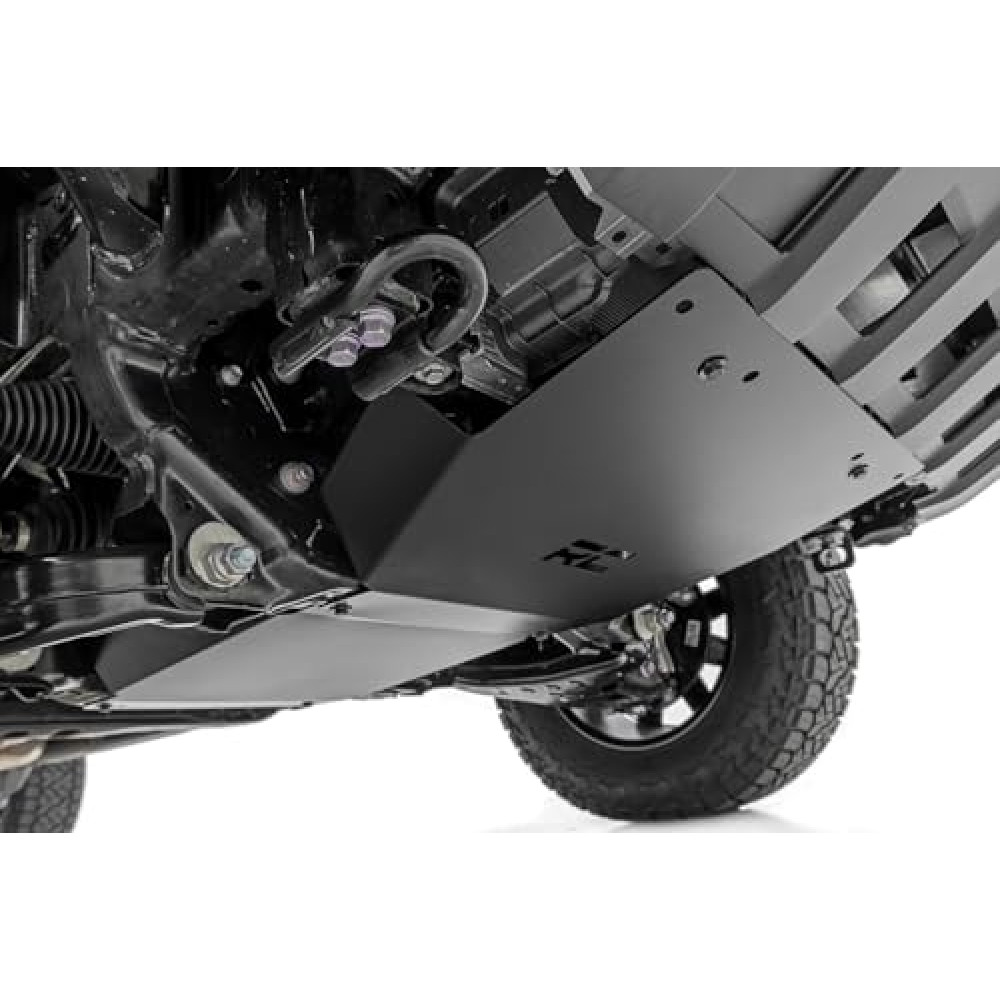 Rough Country Front Skid Plate Kit for Toyota Tacoma 4WD (2024) - Front & Mid-Frame Protection, Easy Bolt-on Install