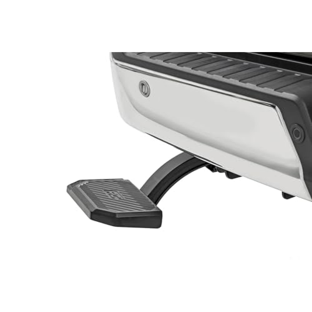 Rough Country Retractable Bed Step for Ford F-150 (2021-2025)/F-150 Lightning (2022-2024) - Driver Side, Manual Pull Tailgate Step, Non-Slip Truck Step