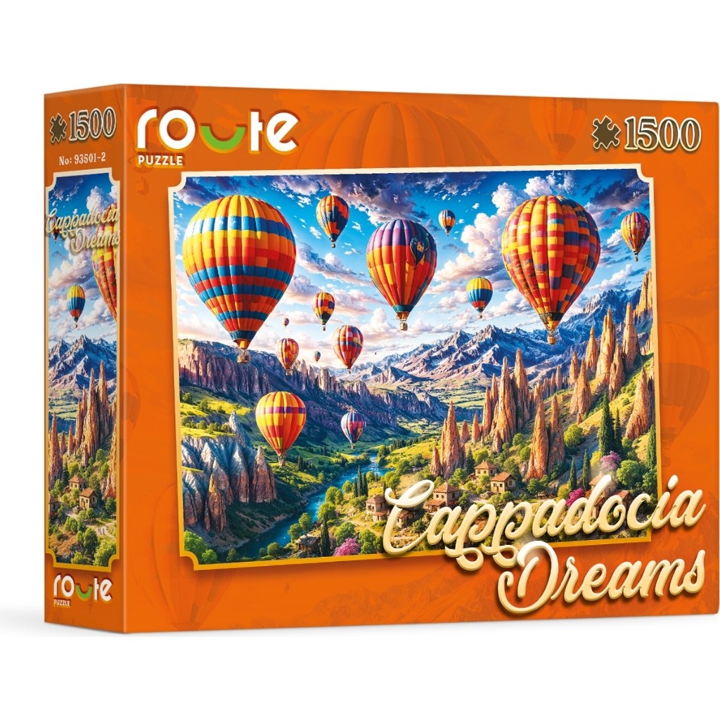 Route Puzzle 1500 Parça Kapadokya Balon Manzaralı Orta Zorluk Karton Puzzle Anne Bebek Oyuncak Fiyatı