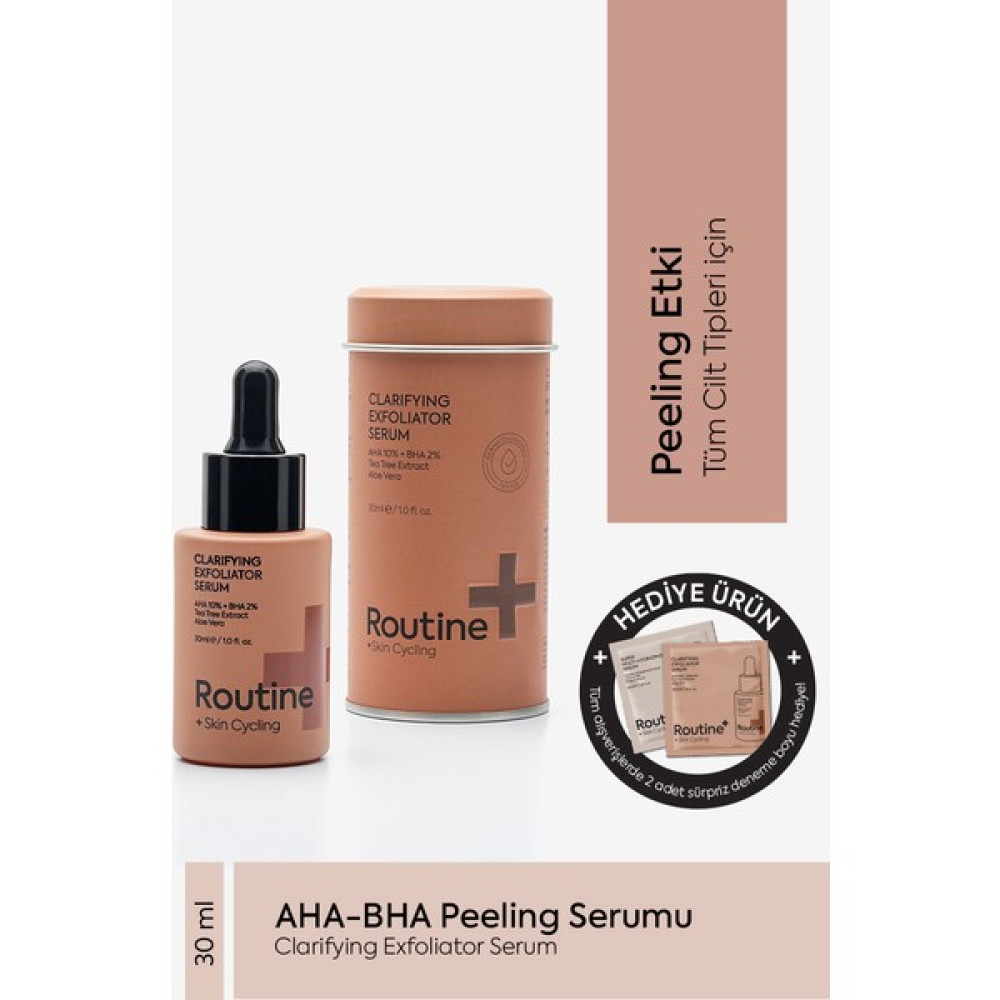 Routine+ AHA BHA Peeling Serumu | Renksiz Formül | Clarifying Exfoliator Serum Oto Boyaları Fiyatı