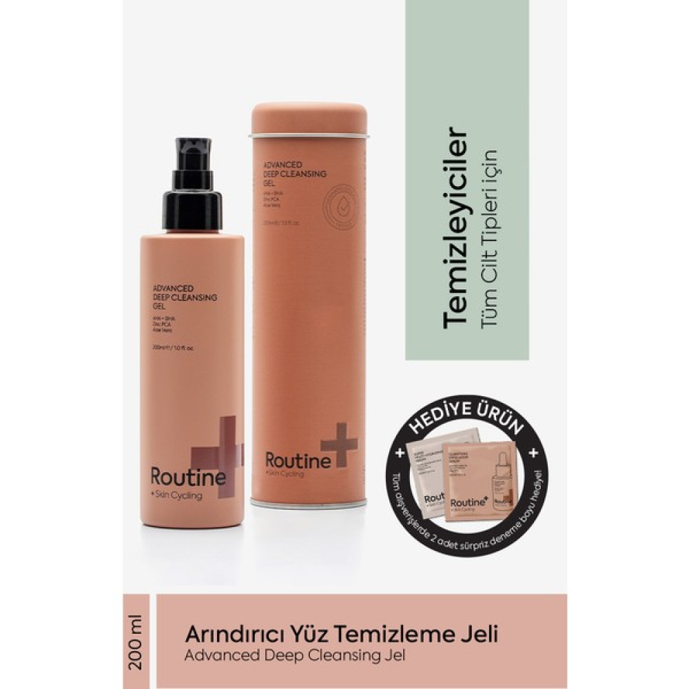 Routine+ Arındırıcı Yüz Temizleme Jeli | Aloe Vera Ve Zinc Pca Zenginliğinde | Advanced Deep Cleansing Jel Cilt Temizleme ve Peeling Fiyatı