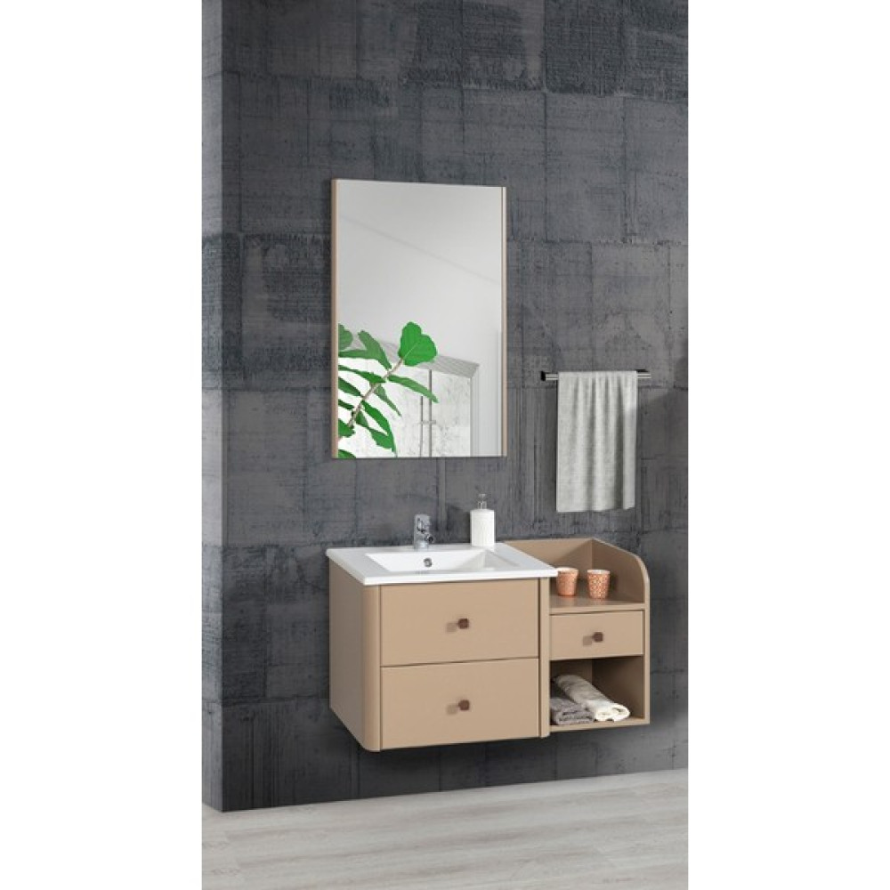 Rovalli Moon Banyo Dolabı Seti - Kahverengi Banyo Dolabı / Mobilyası Fiyatı