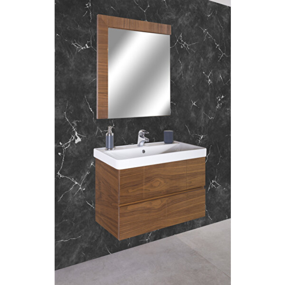 Rovalli Trend Banyo Dolabı Seti - Ceviz Banyo Dolabı / Mobilyası Fiyatı