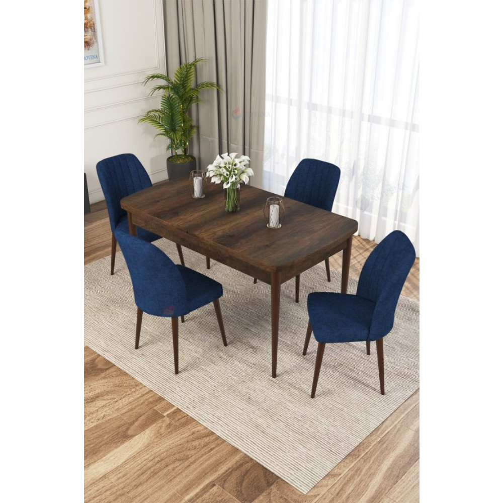 Rovena Zayn Barok Desen 80X132 Acilir Yemek Odasi Takimi 4 Sandalye Yemek Odası Takımı / Seti Fiyatı