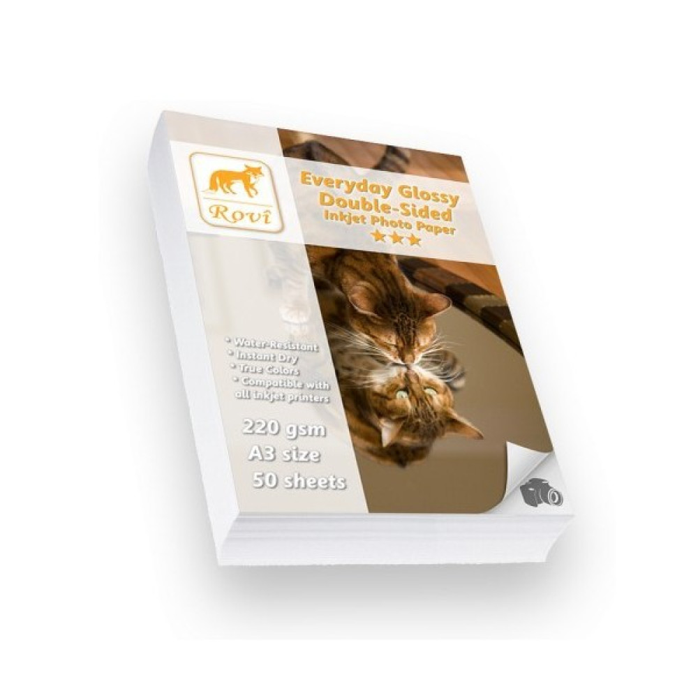 Rovi Everyday Parlak Çift Taraflı Fotoğraf Kağıdı - 220Gsm - 50Yp - A3 Fotoğraf Kağıtları & Asetatlar Fiyatı