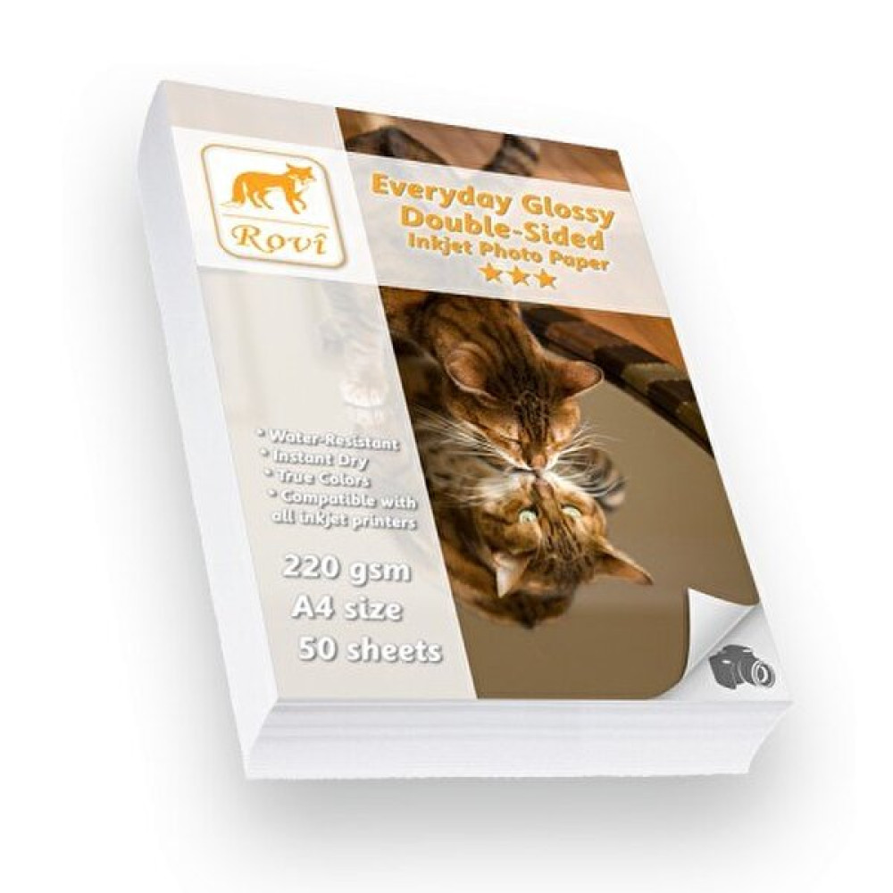 Rovi Everyday Parlak Çift Taraflı Fotoğraf Kağıdı - 220Gsm - 50Yp - A4 Fotoğraf Kağıtları & Asetatlar Fiyatı
