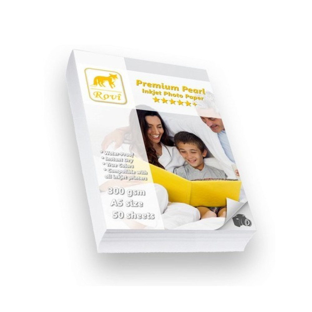 Rovi Premium İnci Fotoğraf Kağıdı - 300Gsm - 50Yp - A5 Fotoğraf Kağıtları & Asetatlar Fiyatı