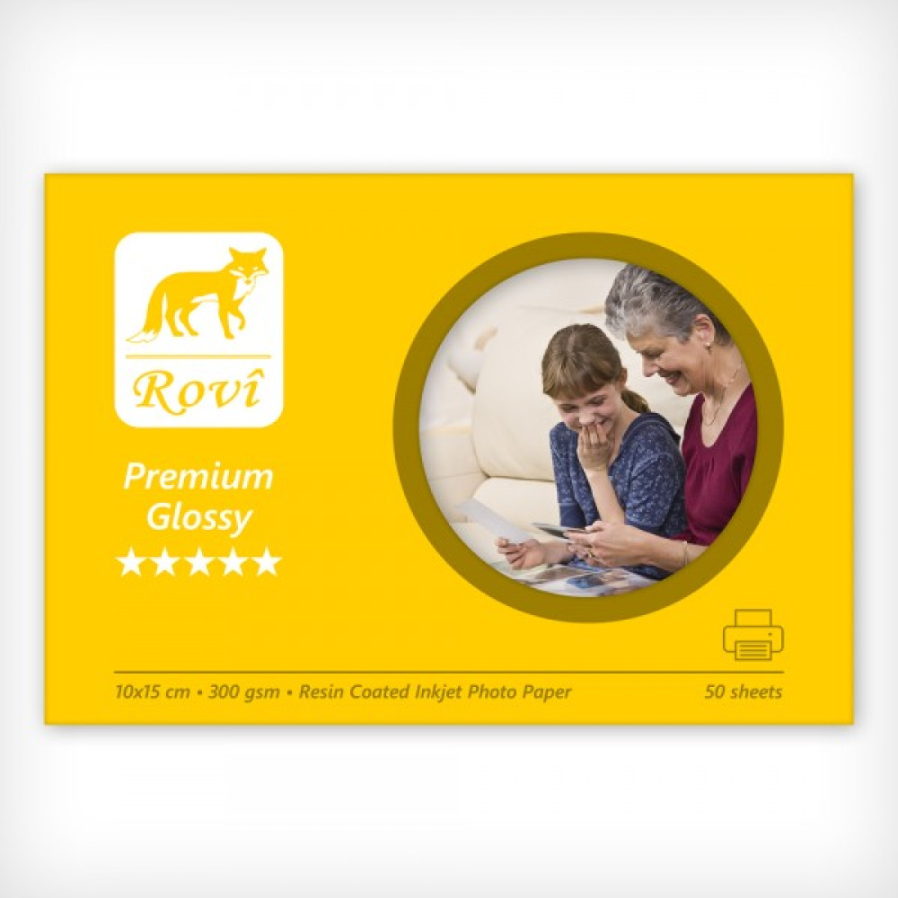 Rovi Premium Parlak Fotoğraf Kağıdı - 300Gsm - 50Yp - 10X15cm Fotoğraf Kağıtları & Asetatlar Fiyatı