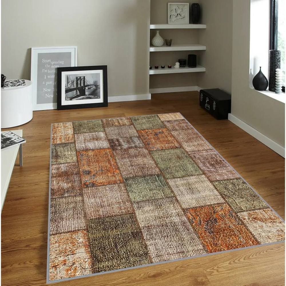 Rovigo Home Dijital Baskı Yıkanabilir Kaymaz Taban Salon Halısı Rvg1820 - Renkli - 180 x 250 cm Salon Halısı Fiyatı