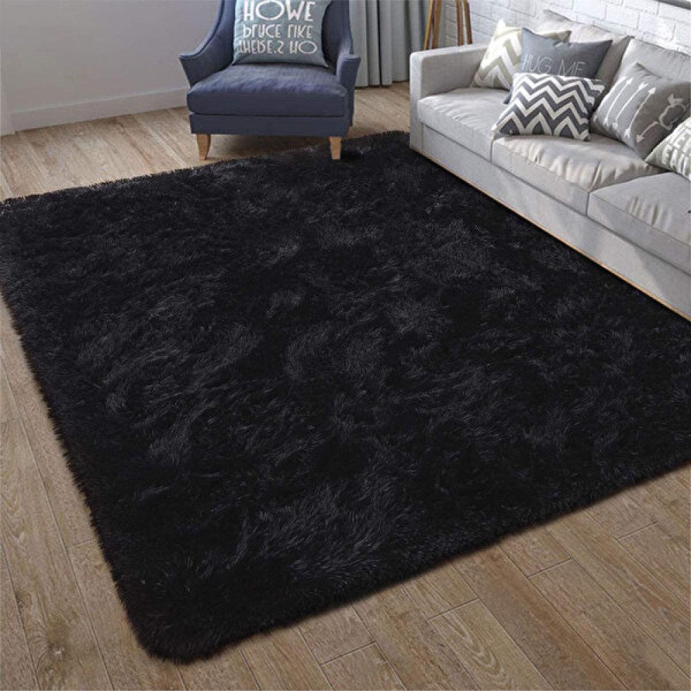 Rovigo Home Tüy Dökmez Tavşan Tüyü Post Halı Siyah - 160 x 120 cm Salon Halısı Fiyatı