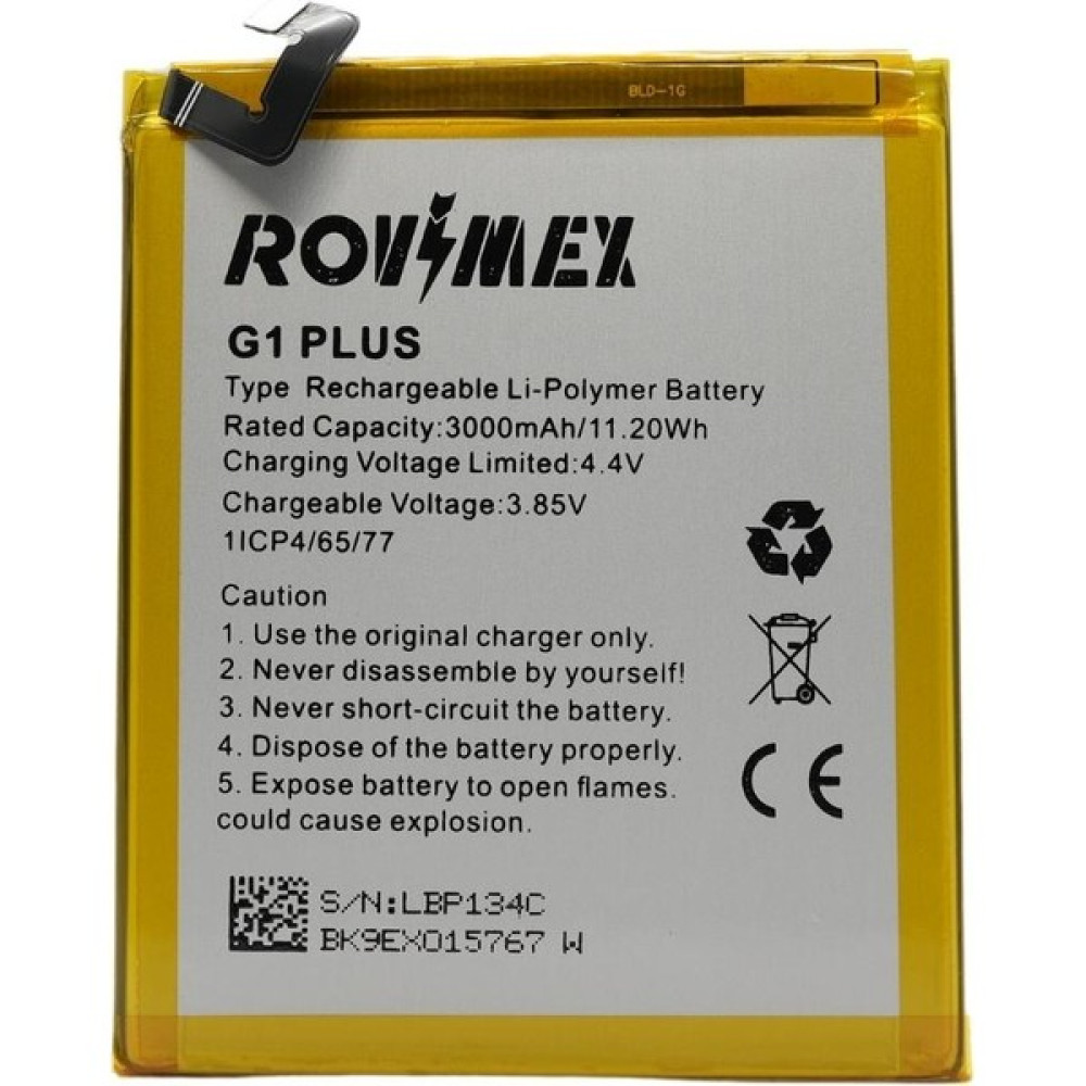 Rovimex Casper Via G1 Plus Rovimex Batarya Pil Cep Telefonu Bataryası Fiyatı