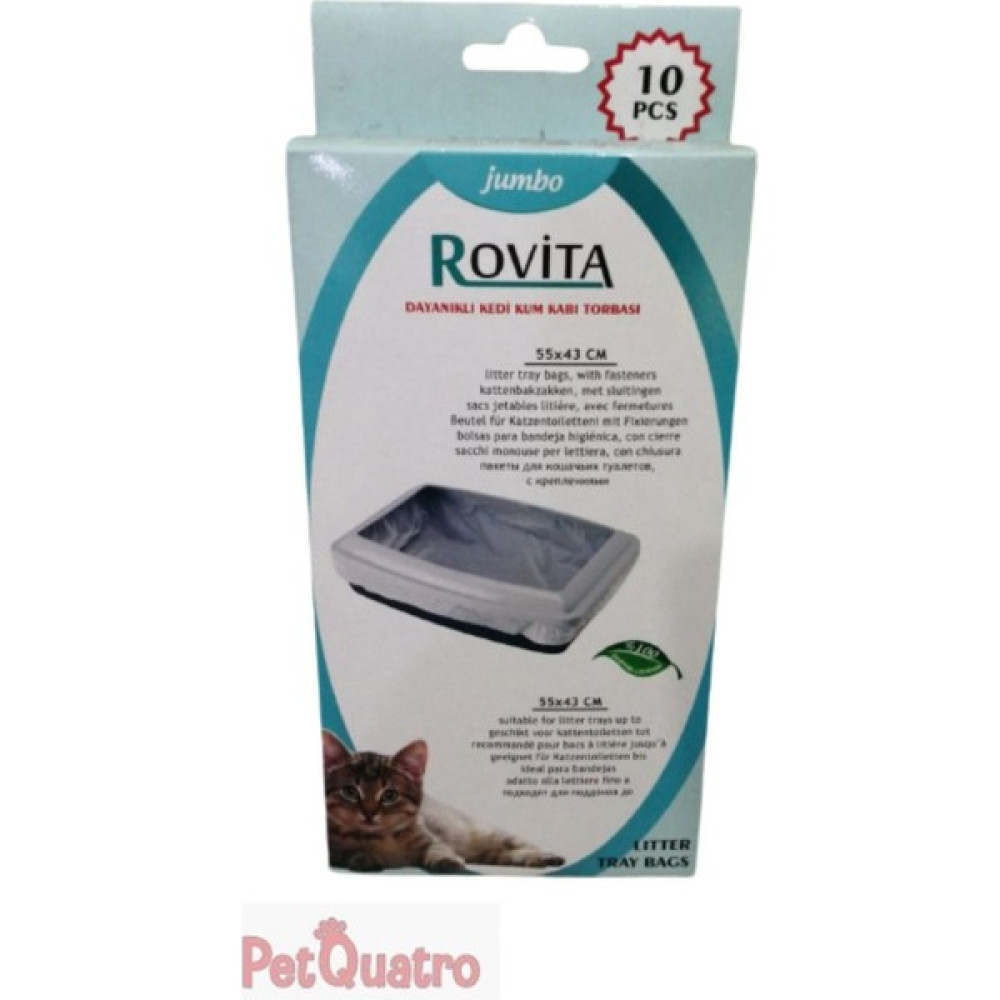 Rovita Kedi Açık Tuvalet Poşeti 10'lu Jumbo Boy 55×43 cm Oto Boyaları Fiyatı